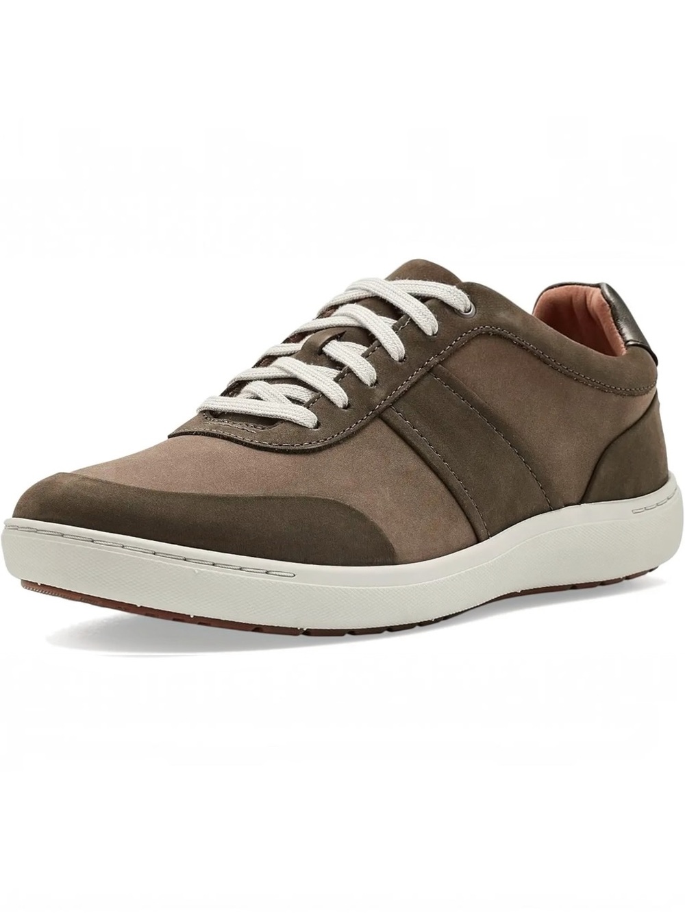 Clarks Nalle Fern Leather Comfort Sneakers Brown Taupe Copper Size 9M